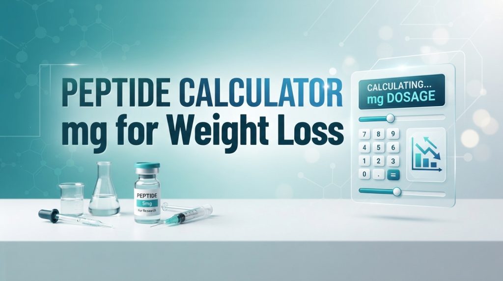 Peptide calculator mg for weight loss unit guide showing mg, mcg and mL