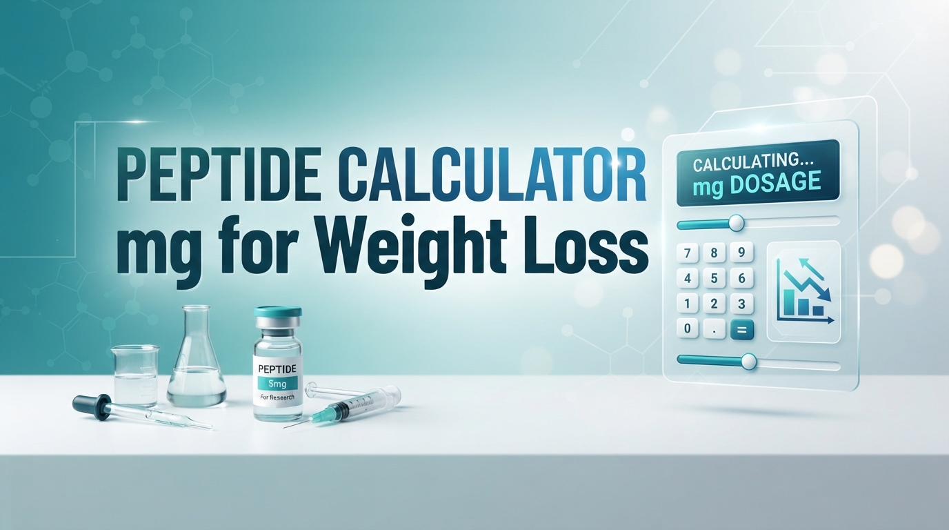Peptide calculator mg for weight loss unit guide showing mg, mcg and mL